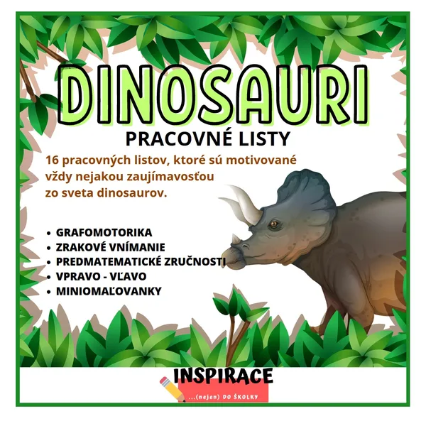 DINOSAURI - pracovné listy s príbehom