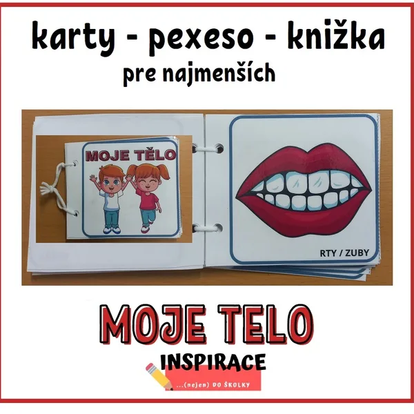 MOJE TELO - karty - pexeso - knižka