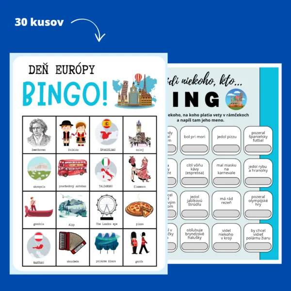 DEŇ EURÓPY bingo