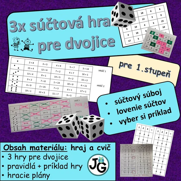3x súčtová hra pre dvojice