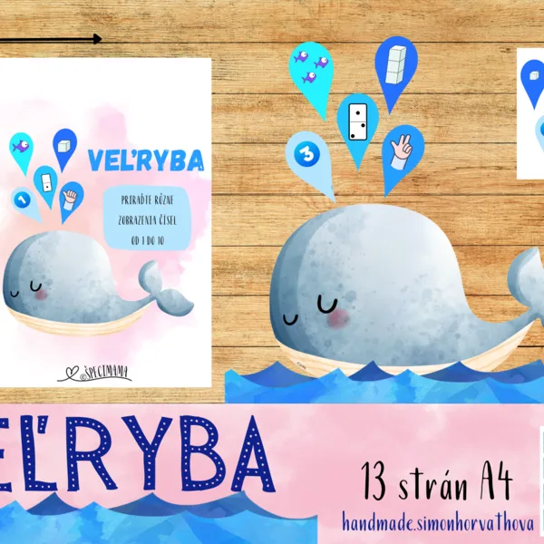 Veľryba - priraďovanie čísel, Čísla od 1 do 10