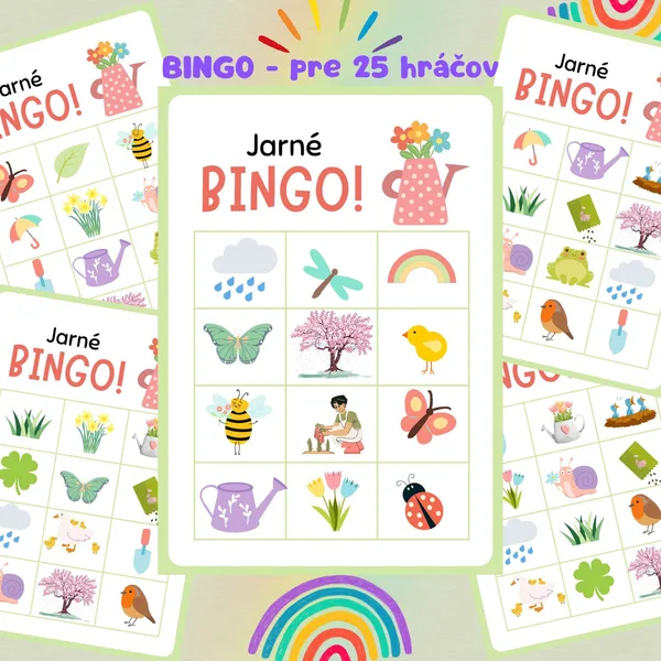 Jarné BINGO - pre 25 hráčov
