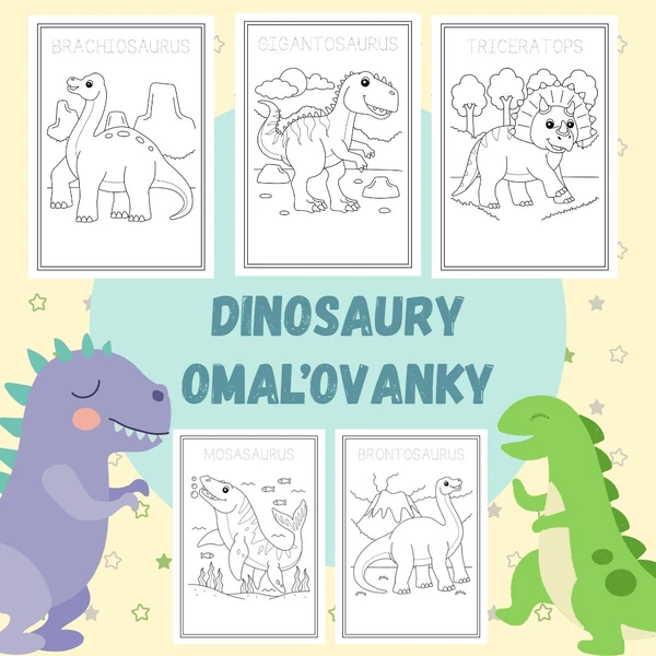 Dinosaury - omaľovanky