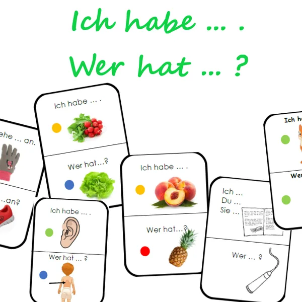 Ich habe ... . Wer hat ... ? 6 tém