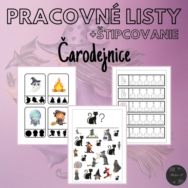 Čarodejnice, pracovné listy a štipcovanie