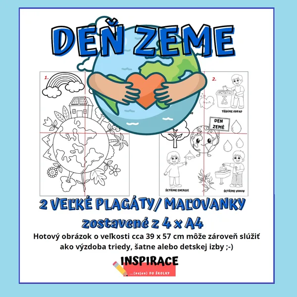 Veľkoplošná omaľovánka DEŇ ZEME