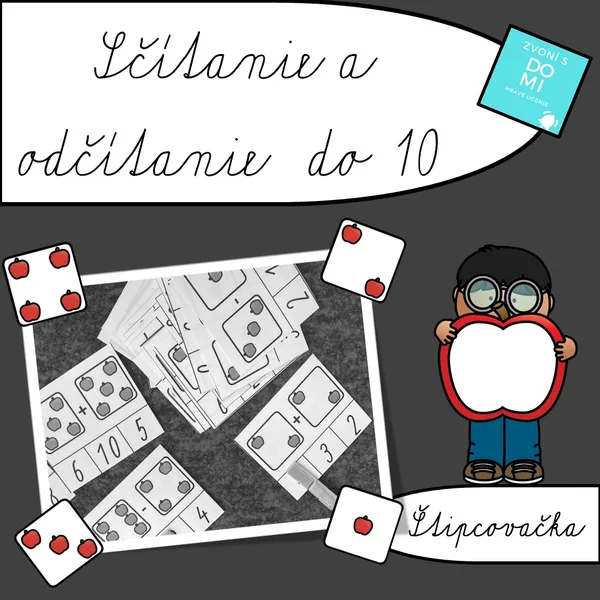 Sčítanie a odčítanie v obore do 10 - štipcovačka