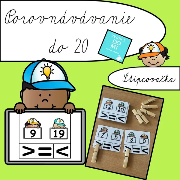 Porovnávanie čísel - štipcovačka