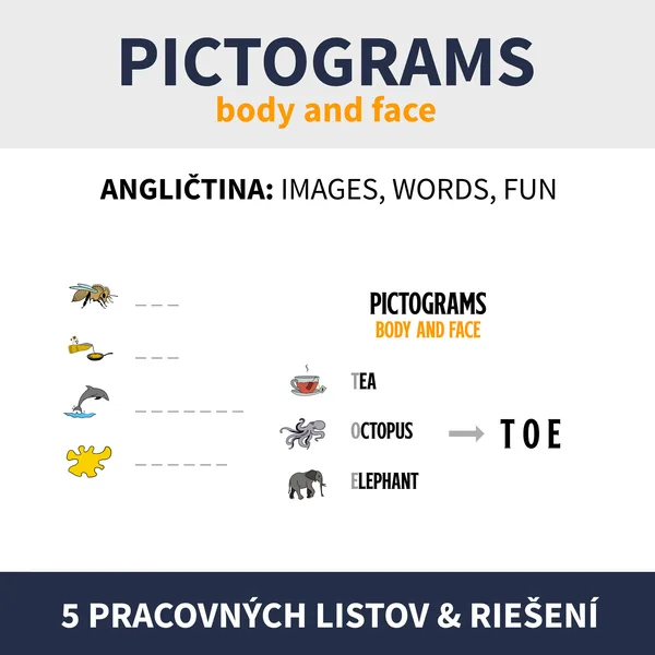 ENG - PICTOGRAMS / BODY AND FACE (piktogramy na tému)