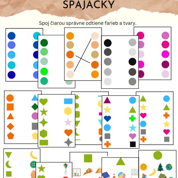 Farby a Tvary - Spájačky od 2.5 roka