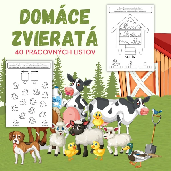 Domáce zvieratá - pracovné listy