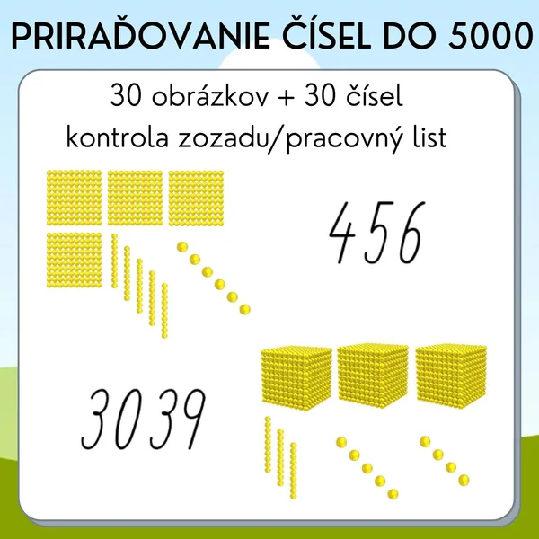 Priraďovanie čísel do 5000
