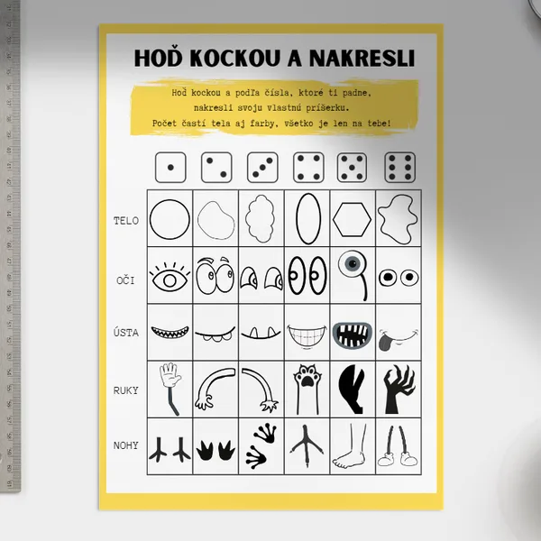 Hoď kockou a nakresli