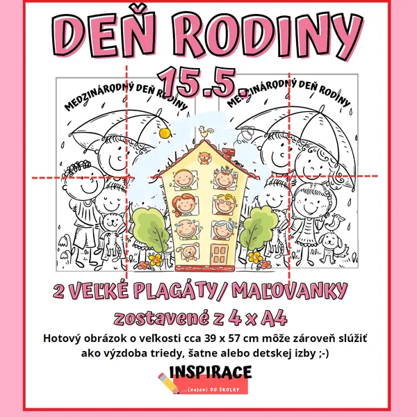 Veľkoplošná omaľovánka MEDZINÁRODNÝ DEŇ RODINY