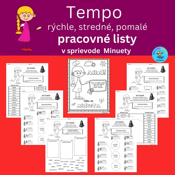 Tempo v hudbe - pracovné listy v sprievode Minuety