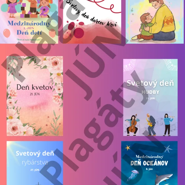 Plagáty na medzinárodné/svetové dni na JÚN