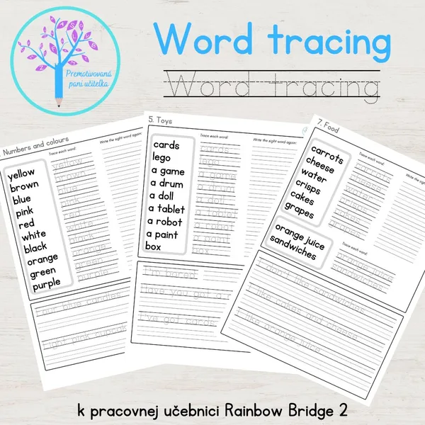 Word tracing (k učebnici Rainbow Bridge 2)