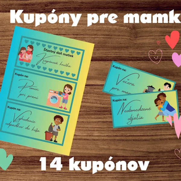 KUPÓNOVÁ KNIŽKA PRE MAMKU (Deň matiek, Valentín, narodeniny)