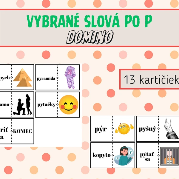 Vybrané slová po P-  domino