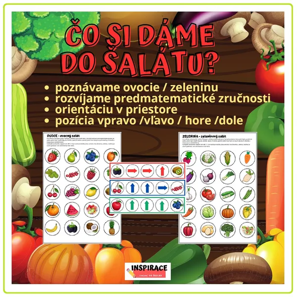 🍎🥕ORIENTÁCIA v priestore (OVOCIA ZELENINA) 🍒🫑