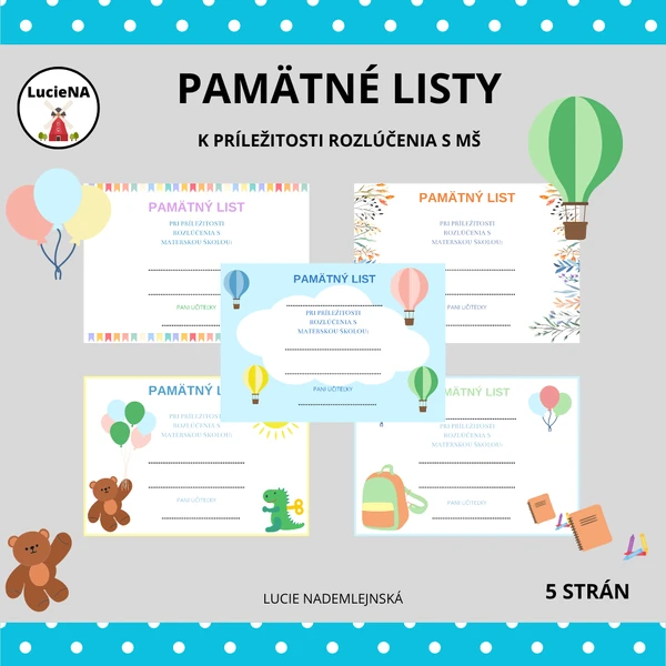 PAMÄTNÝ LIST
