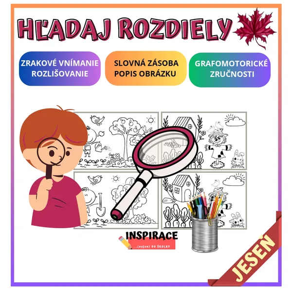 MAĽOVANKY S VYHĽADÁVANÍM ROZDIELOV (jeseň)🍂