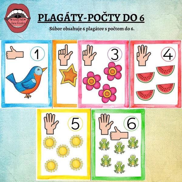 PLAGÁTY: POČÍTANIE DO 6