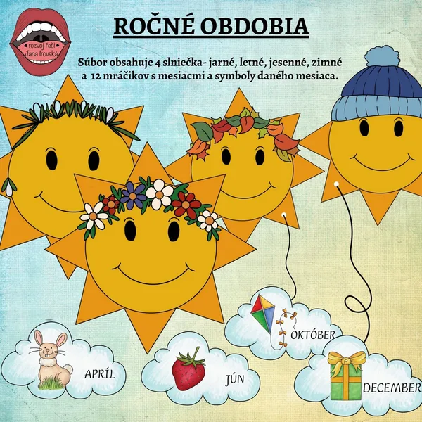 SLNIEČKA-ROČNÉ OBDOBIA A MESIACE