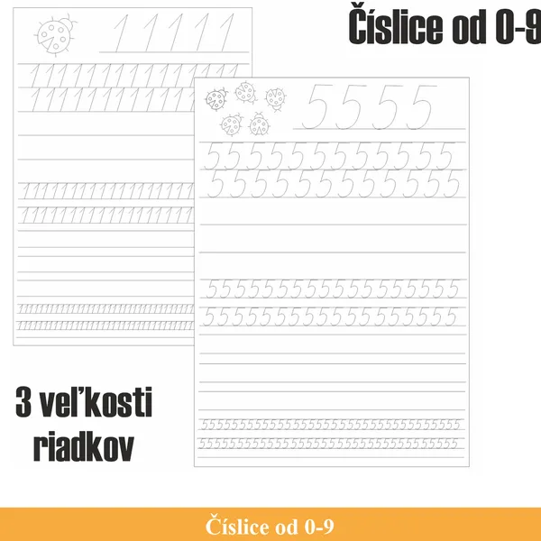 Písanka - písanie číslic