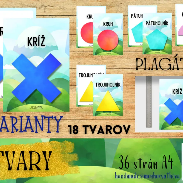 Geometrické tvary, plagáty, výzdoba triedy