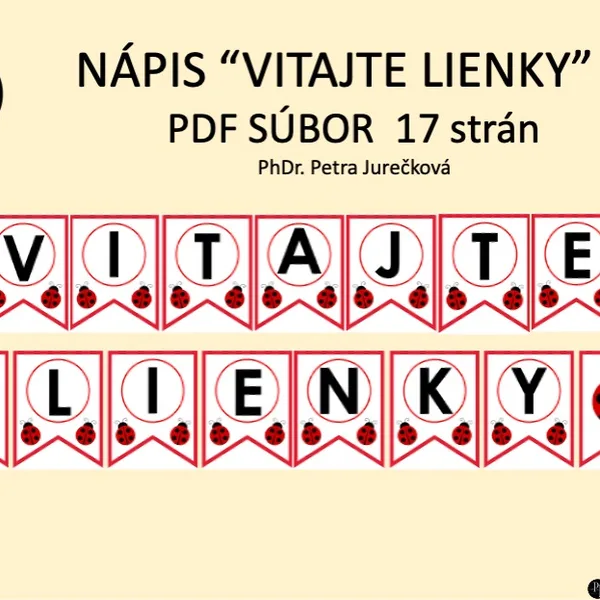 Výzdoba triedy VITAJTE LIENKY