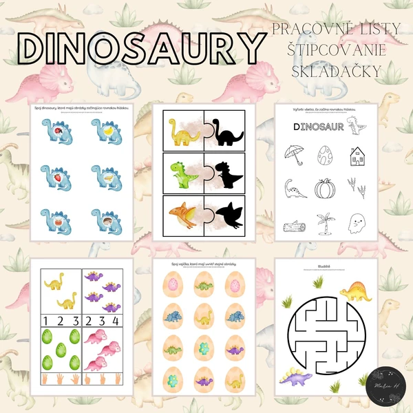 Dinosaury, súbor aktivít