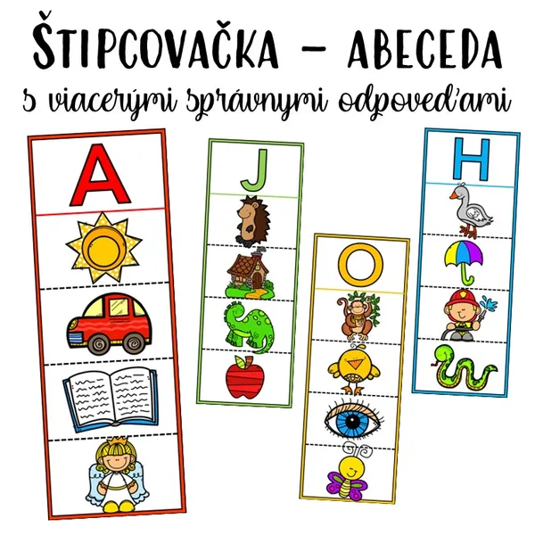 ŠTIPCOVAČKA - ABECEDA s viacerými správnymi odpoveďami