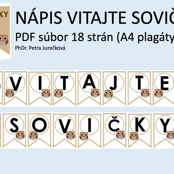 Výzdoba triedy VITAJTE SOVIČKY