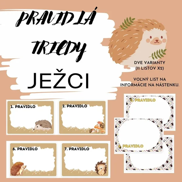 Pravidla triedy_ Ježci