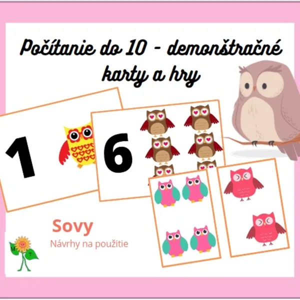 Sovy - demonštračné karty do 10 a hry