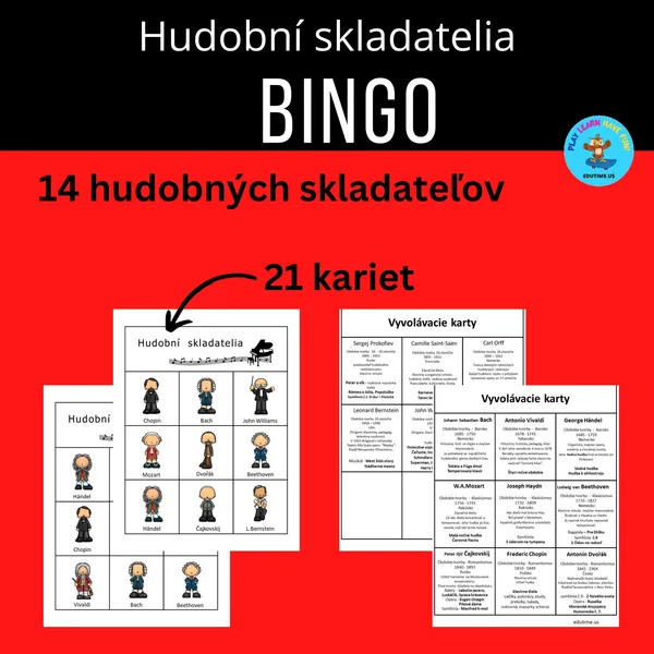 Hudobní skladatelia - BINGO