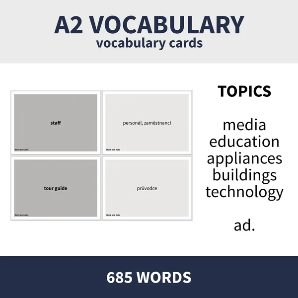 A2 VOCABULARY - VARIOUS TOPICS (veľká sada slovnej zásoby na rôzne témy)