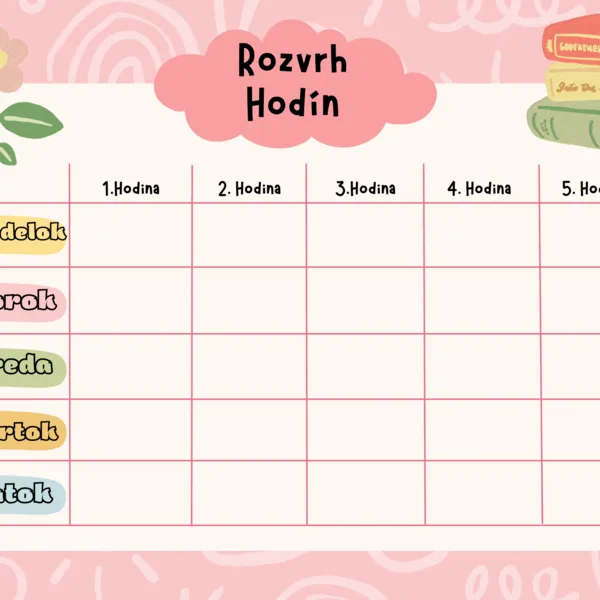 Rozvrh hodín