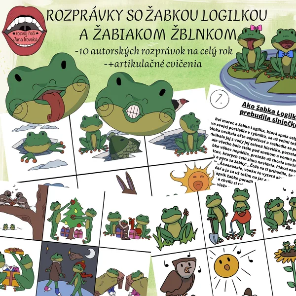 Rozprávky so žabkou Logilkou a žabiakom Žblnkom (+artikulačné cvičenia) 