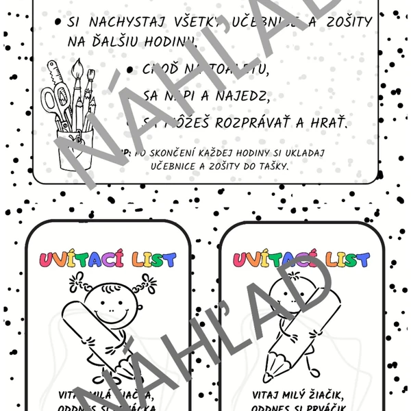 MANAŽMENT TRIEDY + uvítací list ♥