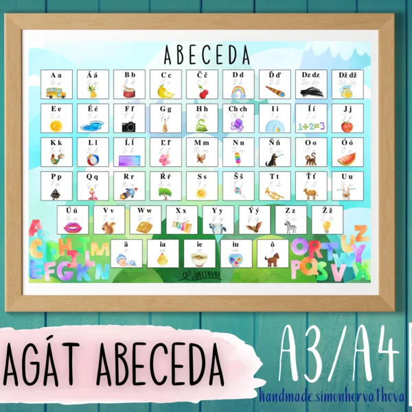 Abeceda, plagát Abeceda A3, slovenský jazyk