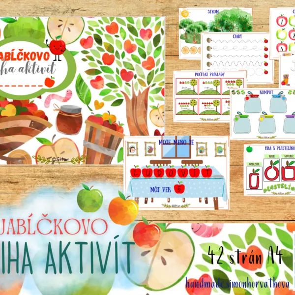 JABĹČKOVO - kniha aktivít, JABĹČKO,  jablko, Ovocie, Aktivity