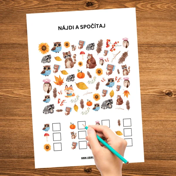 JESEŇ - nájdi a spočítaj