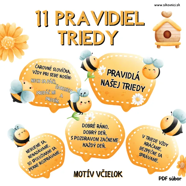 PRAVIDLÁ TRIEDY - VČIELKY