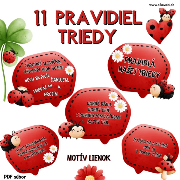 PRAVIDLÁ TRIEDY - LIENKY