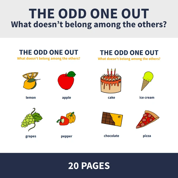 ENG - THE ODD ONE OUT (čo medzi ostatné nepatrí a prečo / konverzačná aktivita)