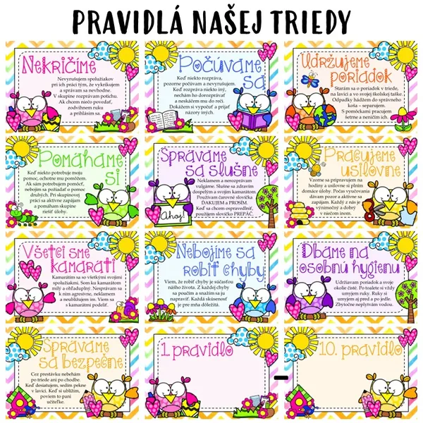 SOVIČKOVÉ PRAVIDLÁ NAŠEJ TRIEDY