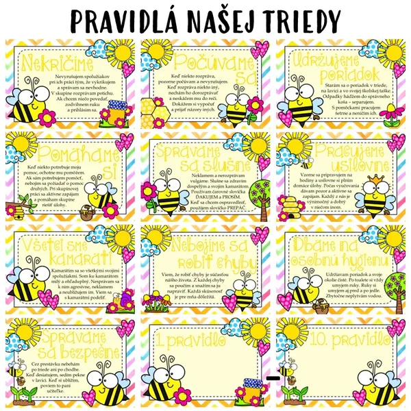 VČELIČKOVÉ PRAVIDLÁ NAŠEJ TRIEDY