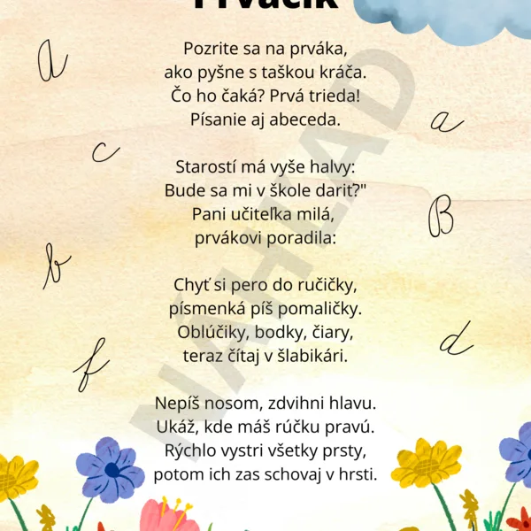 Básnička PRVÁČIK